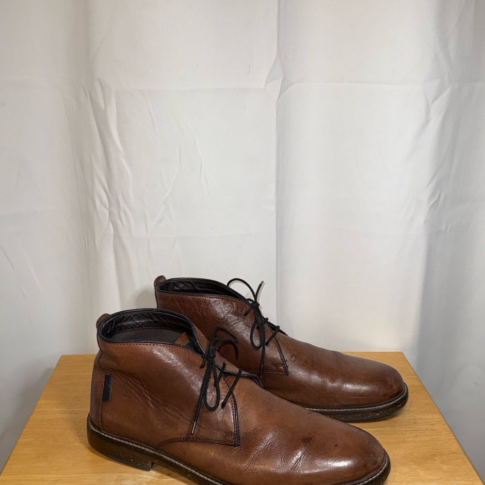 Classic Brown Leather Chukka Boots